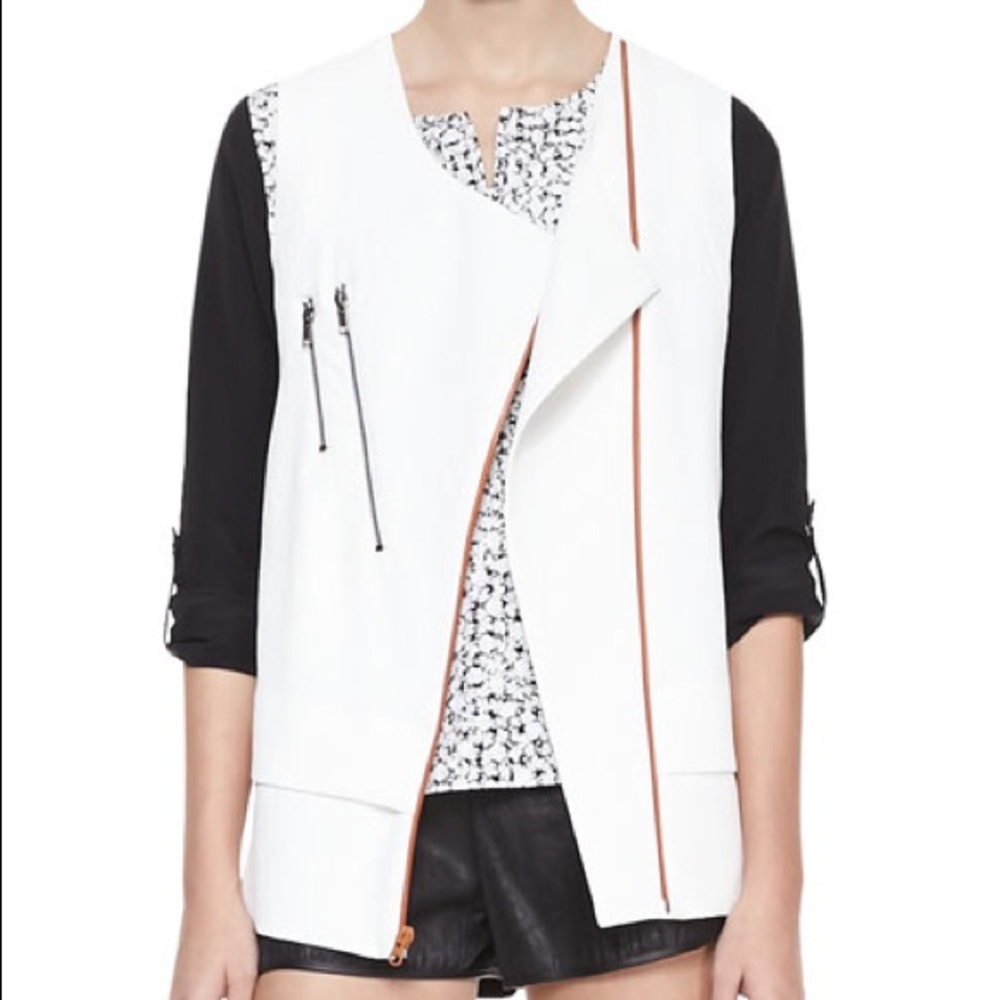 Waverly Grey Moto Zipper Vest